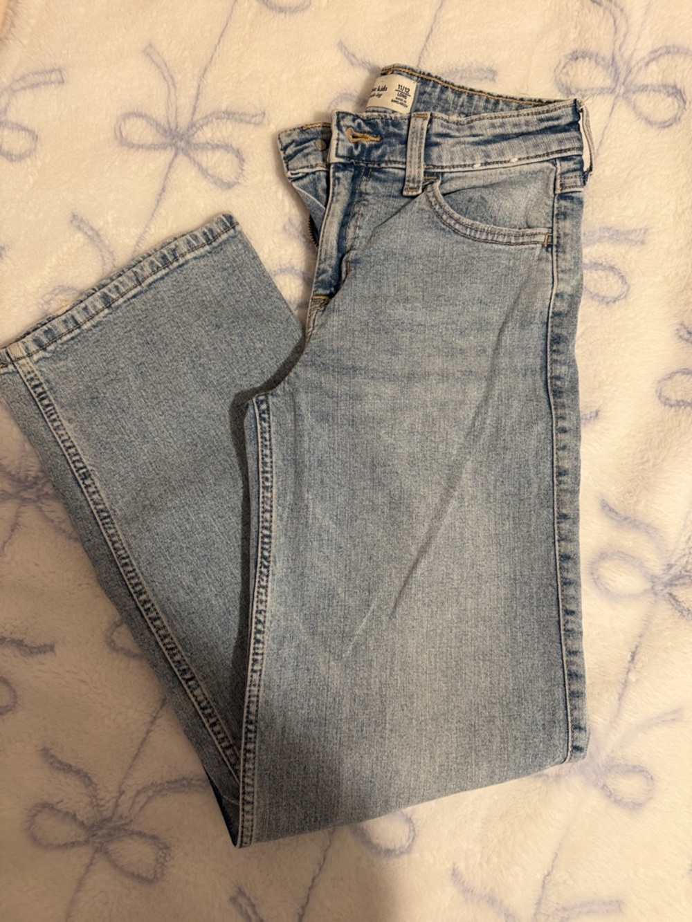 abercrombie kids Light Blue Straight Leg Jeans